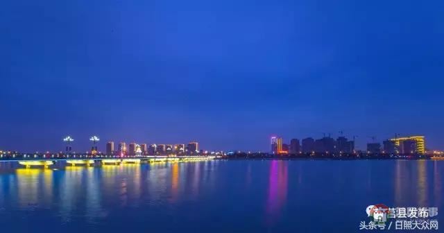 莒縣沭河公園夜景，真是美！