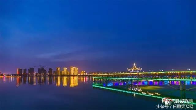 莒縣沭河公園夜景，真是美！