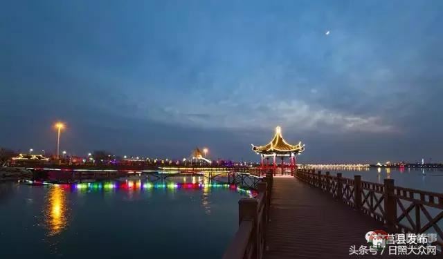 莒縣沭河公園夜景，真是美！