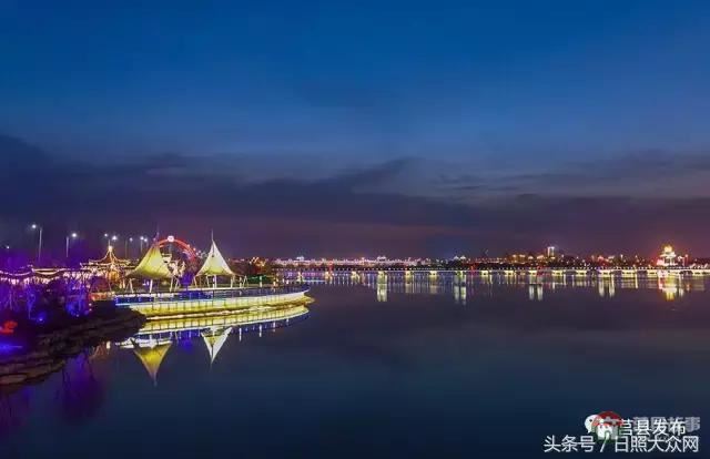 莒縣沭河公園夜景，真是美！